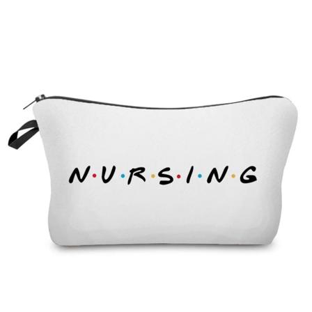 Tecknad Print Sjuksköterska Kosmetikväska Sjukhus Läkare Present Sminkväska Resor Mini Toalettväska Damväska Organizer Insats hz6988 Nurse Bag