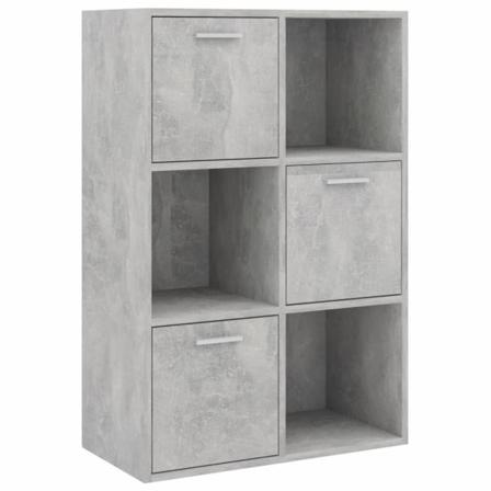Vidaxl Förvaringsskåp Betonggrå 60x29,5x90 Cm Konstruerat Trä Grå