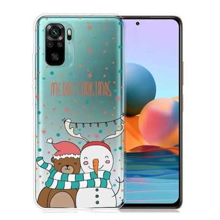 Jul Xiaomi Redmi Note 10S / Redmi Note 10 fodral - Björn Och Snögubbe