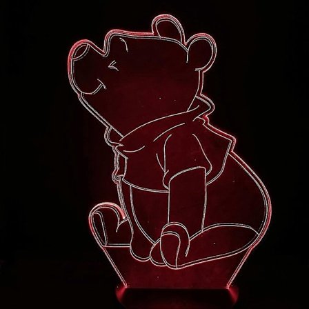2025 Ny Winnie 3d Led Nattlys Barnerom Bordlampe