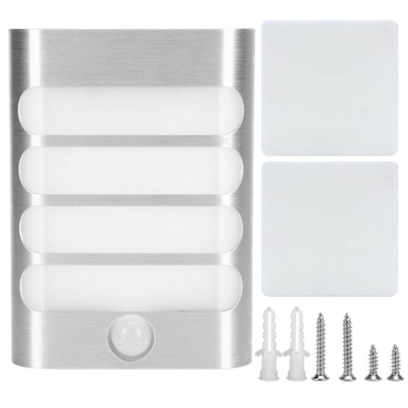 LED-bevegelsessensor nattlys USB-lading induktiv vegglampe for soverom korridor hvit