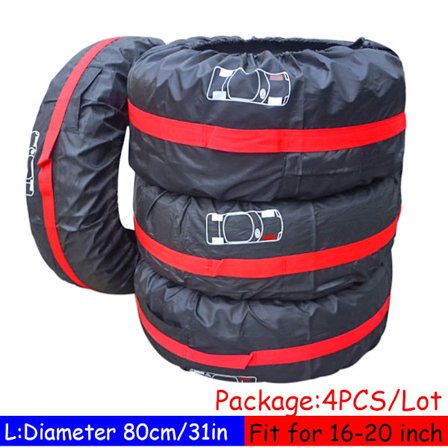 4 st Bil Reservdäckskydd Garage Däckfodral Fordon Biltillbehör Sommar Vinter Skydd Däckförvaringsväska