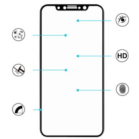 iPhone 11 (HuTechs) Carbon skærmbeskytter Vit
