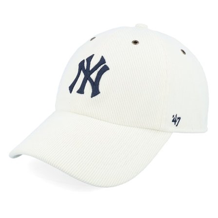 47 Brand - MLB Beige unconstructed Czapka Z Daszkiem - New York Yankees MLB Corduroy 47 Clean Up Sandstone Dad Cap @ Hatstore