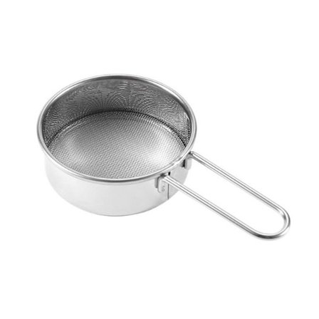 Baksikt i rostfritt stål - finmaskig sil för mjöl, kaffe och mer