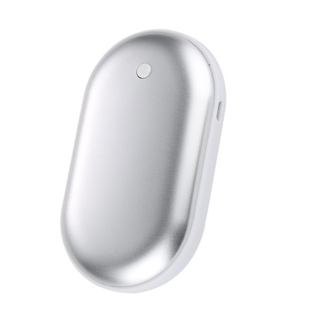 2-pak Genopladelige Håndvarmere USB Power Bank Elektrisk Lommevarmer Hvid