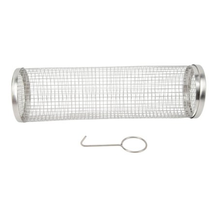 Universal Grillkorg för Rotisserie i Rostfritt Stål, Rund Rotisserie-Korg för Krispighet, Tillbehör för Utomhusgrill, Stor