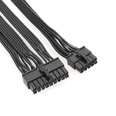 Tålig 60cm Svart Platt Kabel för EVGA G+ G2 G3 P2 T2 GS Serien Modulär Strömförsörjning