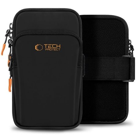 Tech-Protect M7 Universal Sport Armband Case - svart og oransje