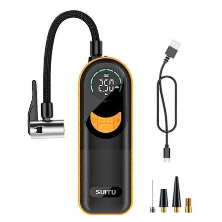 [PL】Bærbar elektrisk dekkpumpe for bil, luftkompressor 150PSI, trådløs oppblåsbar pumpe, luftpumpe