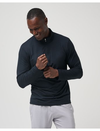 TravisMathew The Heater Qtr Zip - Black - S