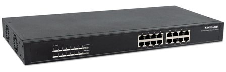 INTELLINET Gigabit Switch 16x10/100/1000 PoE/PoE+ 220W endspan rack 19''