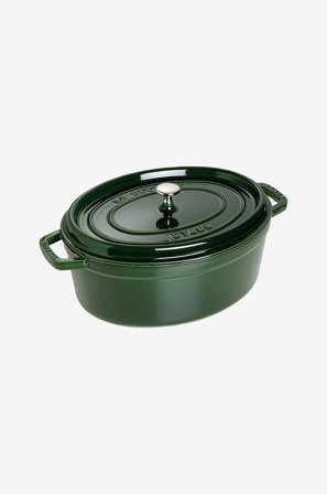 Staub - Gryde La Cocotte oval 31 cm, 5,5 l - Grøn - Gryder & kasseroller - Fra Homeroom