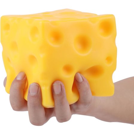 4,7 tommer Jumbo Squishy Ostformede Stressaflastende Legetøj, Klembare Stress Buster Fidget Toy