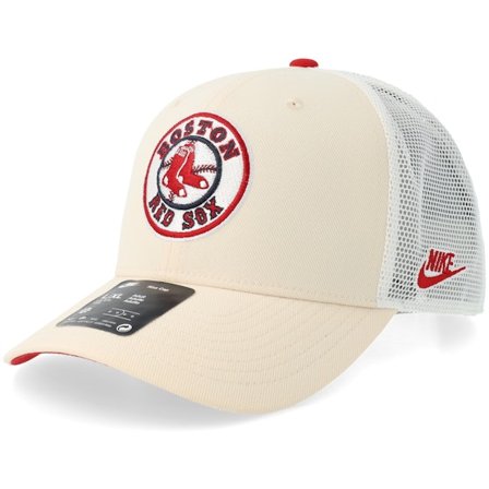 Nike MLB - Beis trucker Gorra - Boston Red Sox Dri-fit Rise Natural/Red/White Trucker @ Hatstore