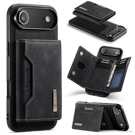 DG.MING M2 Serie 3-fold Kortlommepung Læder Telefoncover [BR] Black_jar