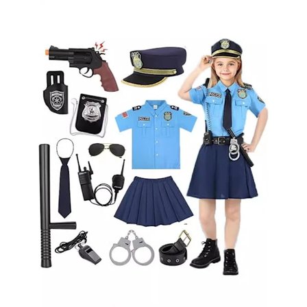 Halloween-poliisiasu lapsille roolileikkeihin naamiaisasu juhla cosplay-poliisiasu XL:130-150cm XL:130-150cm