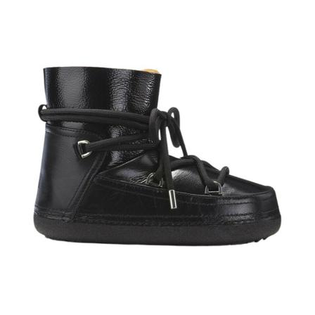 Inuikii Leather and wool patent Støvler Sort, Dame, Størrelse: 37 EU