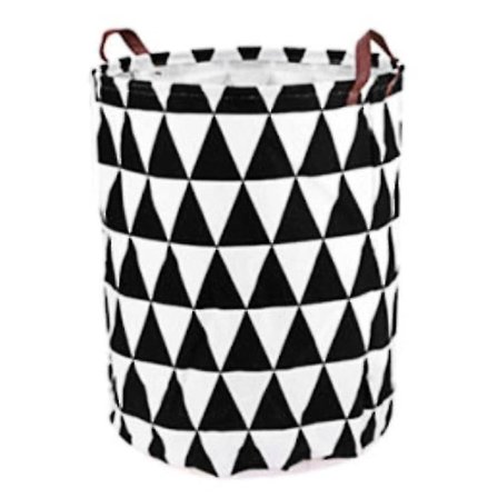 (Svart Vit Mönster) Stor hopfällbar Tvättförvaring Kåpa Tvätta Klädväska Korg Prydliga leksaker