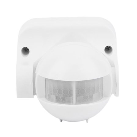 Stor infraröd rörelsesensor 220V-240V 180 graders vinkel vit