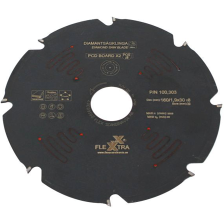 Flexxtra 100303 Diamantsagklinge 160 x 30 mm, Maskintilbehør & forbruk