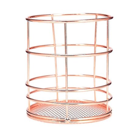 Metallista valmistettu työpöydän kynäteline, sopii toimistoon, kouluun ja kotiin