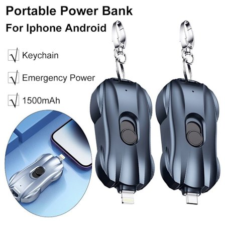 Bærbar Power Bank-nødoplader SORT TIL TYPE-C