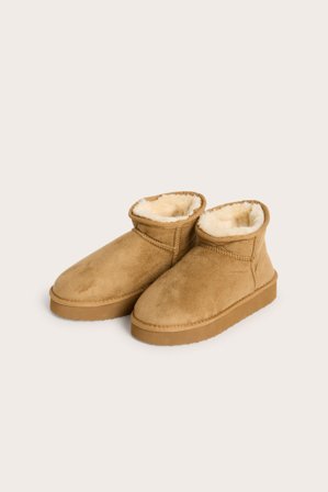 Kappahl | Botki z imitacji zamszu | Beżowy