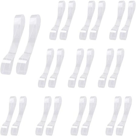 Osynliga skoremmar, 20 par avtagbara hälremmar kan förhindra att skor faller av, transparenta skoremmar har god elasticitet, högklackade skor