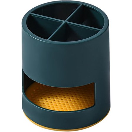 Køkkenredskabsholder med dræningssystem Praktisk opbevaringsbeholder til redskaber Nordisk stil Påfugl