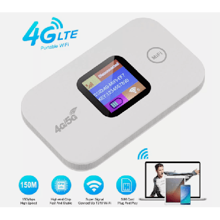 Mobil WiFi-ruter Bærbar 4G/5G LTE-ruter Mobil WiFi-hotspot 150 Mbps
