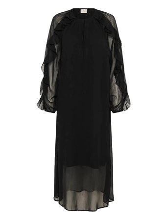 Kamila Chiffon Dress Black Kaffe