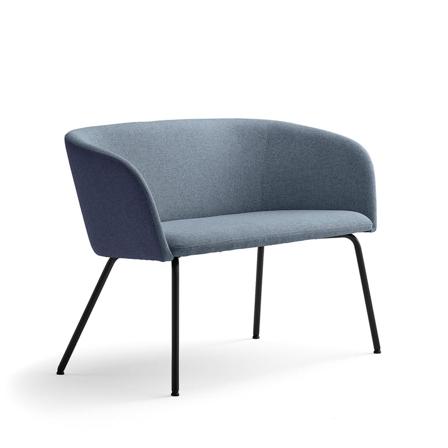 Sofa JOY, sort, mørkeblå/blågrå