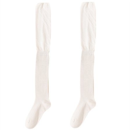 1 pari naisten yksivärisiä fleece-polvisukkia, syksyn ja talven yli polven ulottuvat saappaan lämmittimet