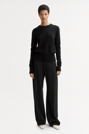 Soft Goat - Classic crewneck - Kashmirtröja dam - L - Black