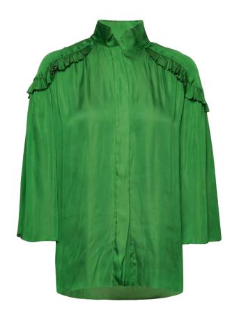 Mateo - Modern Drape Bluse Langærmet Grøn Day Birger Et Mikkelsen