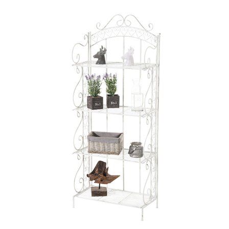 Iron Bookcase - Stylish Open Cabinet - Utmärkt stabilitet - Vikbar design | Färg: antikvitetsgrön