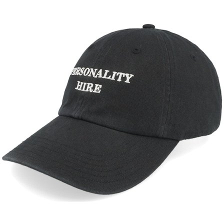 Iconic - Black - unconstructed - Cap - "Personality Hire Black Dad Cap " - Hatstore