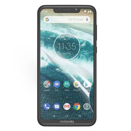 Motorola One skærmfilm i blødt materiale til LCD skærm - Transparent Transparent