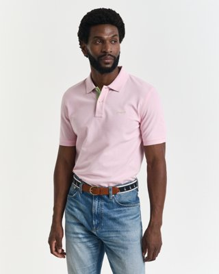 GANT - Piquéskjorte med kontrastdetaljer til herre california pink