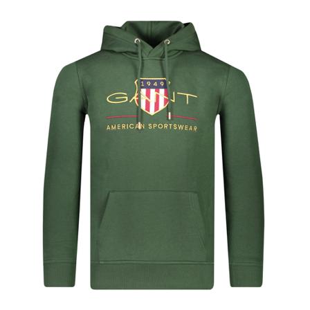 Gant - Hood Tröjor - Grön - Herr - Storlek: M, Herr, Storlek: M