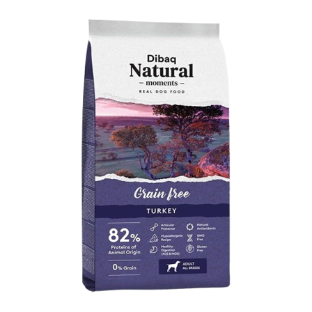 DIBAQ - Natural Moments Grain Free Turkey 2kg - Hund - Hundefôr & hundemat - Tørrfôr for hund - ZOO.no