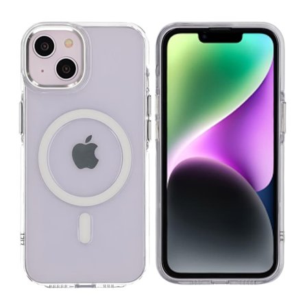 iPhone 14/13 Mobilskal TPU med Magnet Rvelon - Transparent