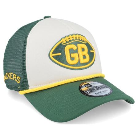 New Era - NFL Grün trucker Cap - Green Bay Packers Nfl24 Sideline His 9FORTY Stone/Green A-frame Trucker @ Hatstore