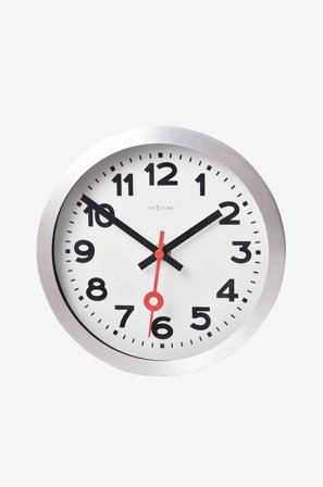 NeXtime - Veggklokke/Bordklokke Station Numbers, diameter 19 cm - Hvit - Veggklokker & bordklokker - Fra Homeroom