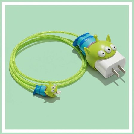 Matkalaturi Suoja Sarjakuva Muovi Anti-Break Datakaapelin Suojakotelo IPhone 12 13 Vihreä_tfrf