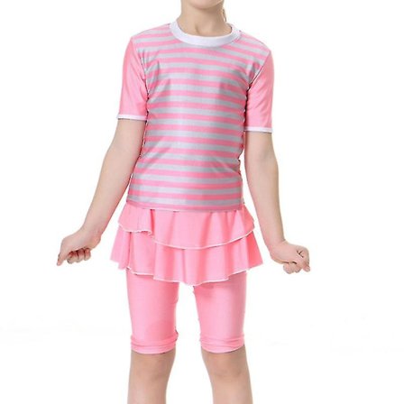 4-11 år Flickor Muslim Baddräkt Strandkläder Islamisk Burkini