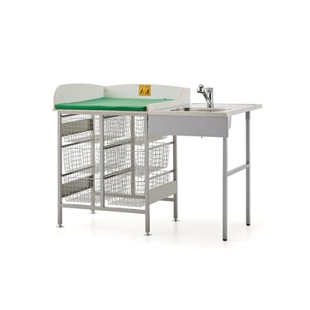 Stellebord NEIL, 6 stk. trådkurver, L1400 mm, høyre