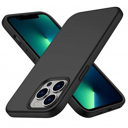 iPhone 15 Pro Gummibelagd Mattsvart Silikon Skal