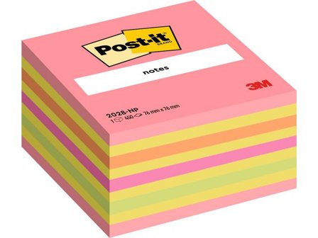 Post-it Sticky-notislappar, kub, 76 x 76 mm, neonrosa färger, 2028-NP - Lyreco - Kontorsmaterial - Notes och Post-It - Notes - Kuber